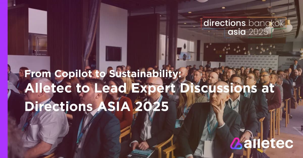 From Copilot to Sustainability: Alletec to Lead Expert Discussions at Directions ASIA 2025